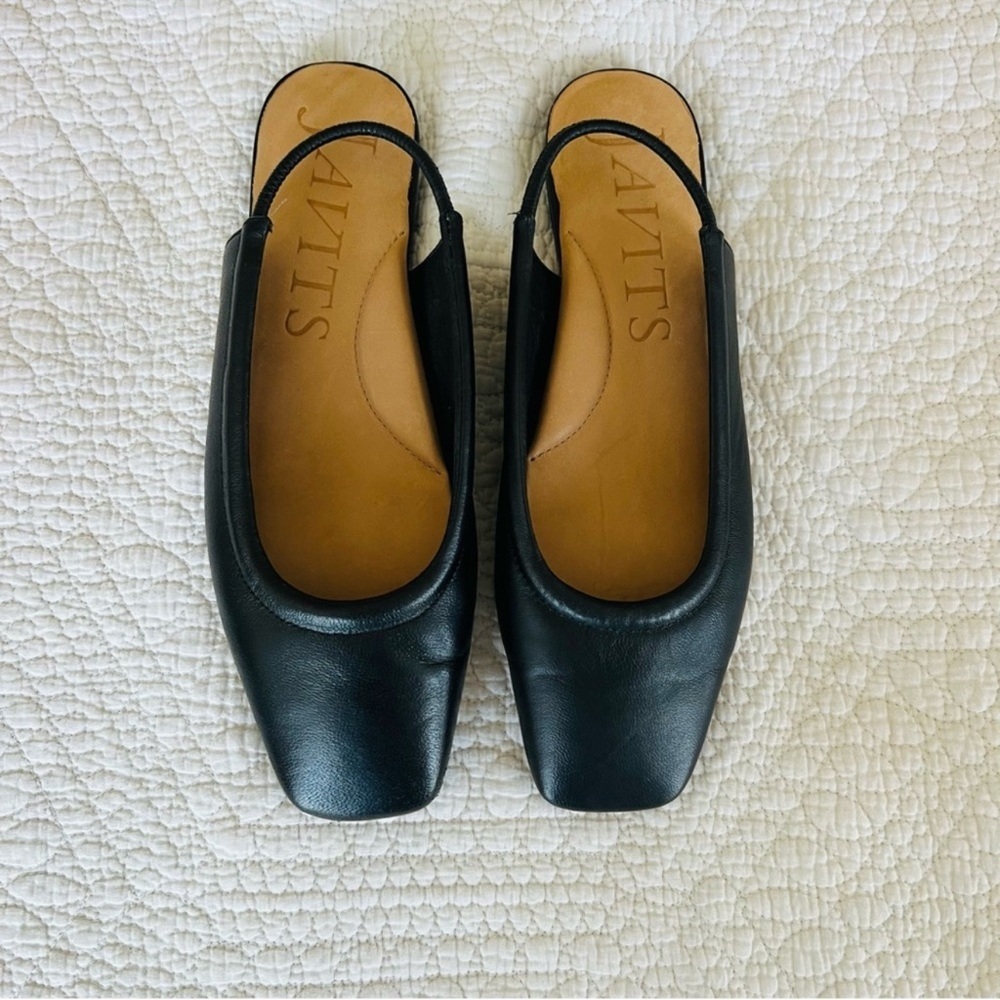 Eric Javits “Peyton” Women’s Square Toe Slingback Flats, Sz 9.5